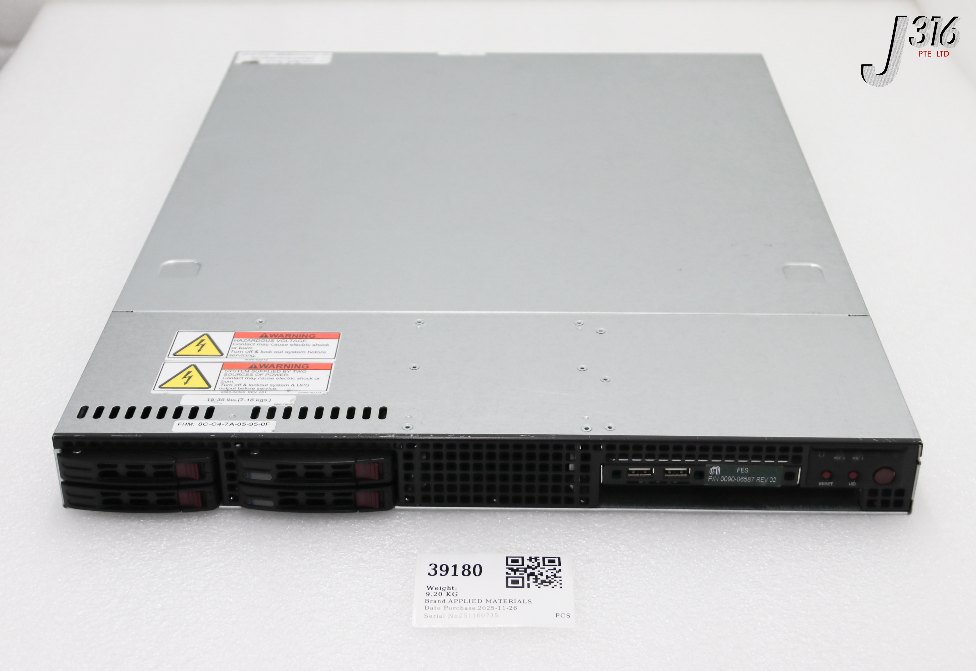 39180 APPLIED MATERIALS FRONT END SERVER, 0190-37253 0090-06587 | eBay